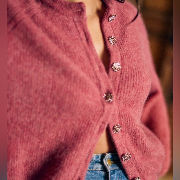 Sézane Othello in Rosewood Jewel Buttons (Size XXS) - Picture 7 of 15